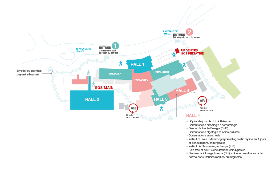 Plan accès Hall 4